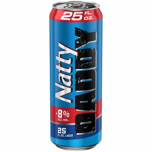 Natty Daddy beer by Sip N Burn Liquors, featuring a tall can with bold branding, perfect for refreshment and enjoyment.