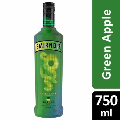 Smirnoff Green Apple Vodka 75 Cl available at Sip N Burn Liquors, perfect for refreshing cocktails and mixed drinks.