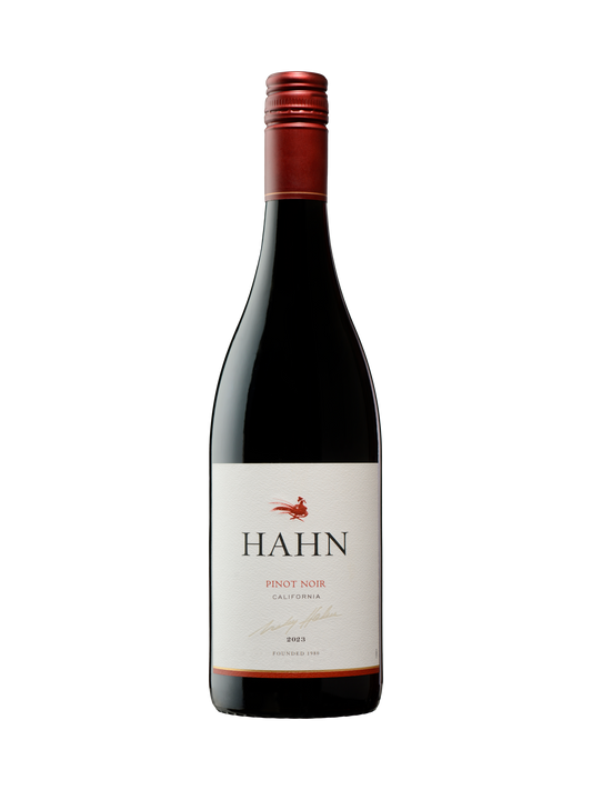 Hahn Founders Pinot Noir red wine bottle from Sip N Burn Liquors, featuring rich flavors and aromas perfect for wine enthusiasts.