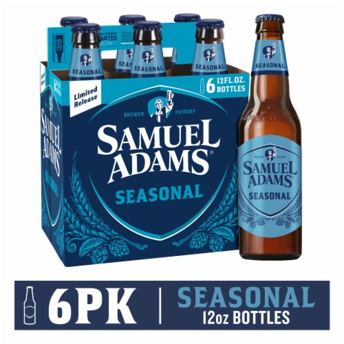 Samuel Adams Seasonal Limited Release Beer Wheat Ale - 6x 12oz Bottles available at Sip N Burn Liquors, perfect for beer enthusiasts looking for a unique seasonal brew.