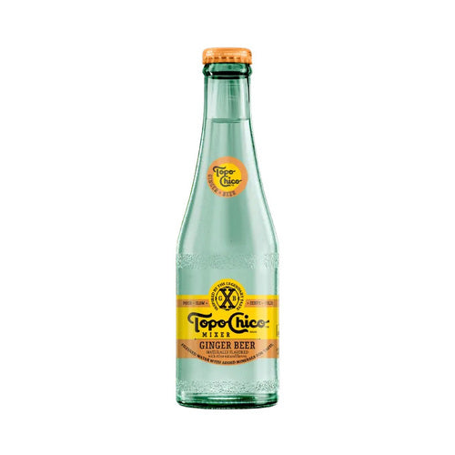 Topo Chico Mixers Ginger Beer from Sip N Burn Liquors - refreshing and spicy beverage perfect for cocktails or enjoying on its own.