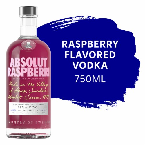 Absolut Raspberri Vodka Flavored 750ml Bottle from Sip N Burn Liquors, perfect for cocktails and mixed drinks.