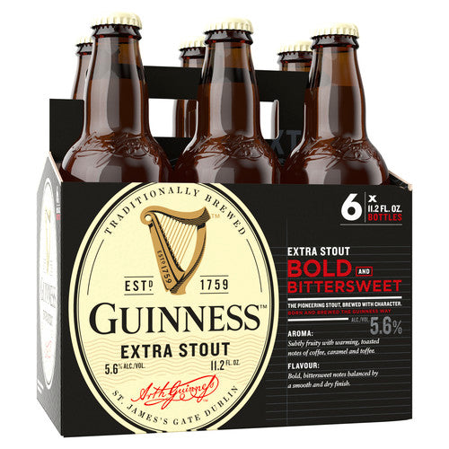 Guinness Extra Stout 6-pack available at Sip N Burn Liquors, premium Irish beer rich in flavor and tradition.