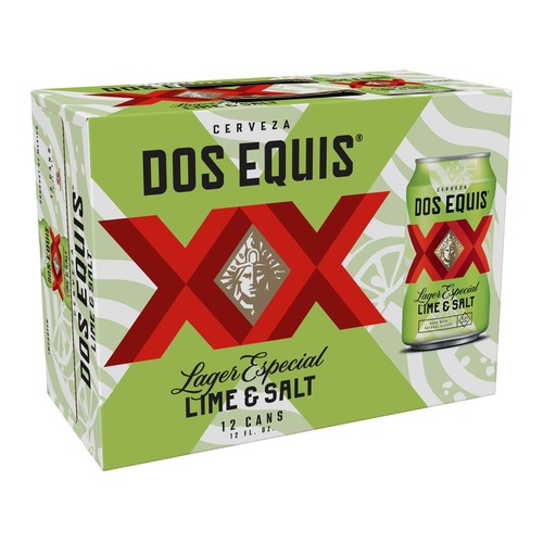 Dos Equis Lime and Salt 12 Pack available at Sip N Burn Liquors, refreshing beer with a zesty twist perfect for any occasion.