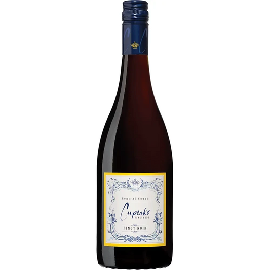 Cupcake Pinot Noir 750ml bottle from Sip N Burn Liquors, rich red wine with notes of cherry and vanilla, perfect for any occasion.