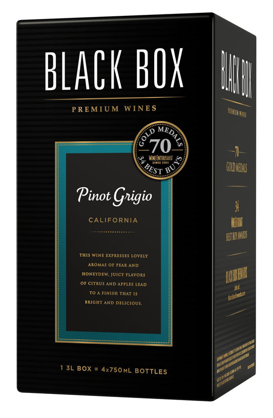 Black Box Pinot Grigio Box 3L - premium white wine from Sip N Burn Liquors, ideal for parties and gatherings.