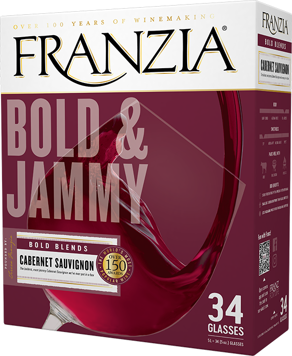 Franzia Bold & Jammy Cabernet Sauvignon Red Wine 5l Box from Chile - Sip N Burn Liquors