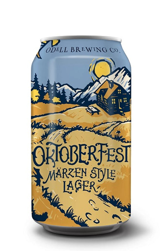 O'Dell Oktoberfest beer from Sip N Burn Liquors, featuring a rich amber color and traditional German brewing style, perfect for celebrating the fall season.