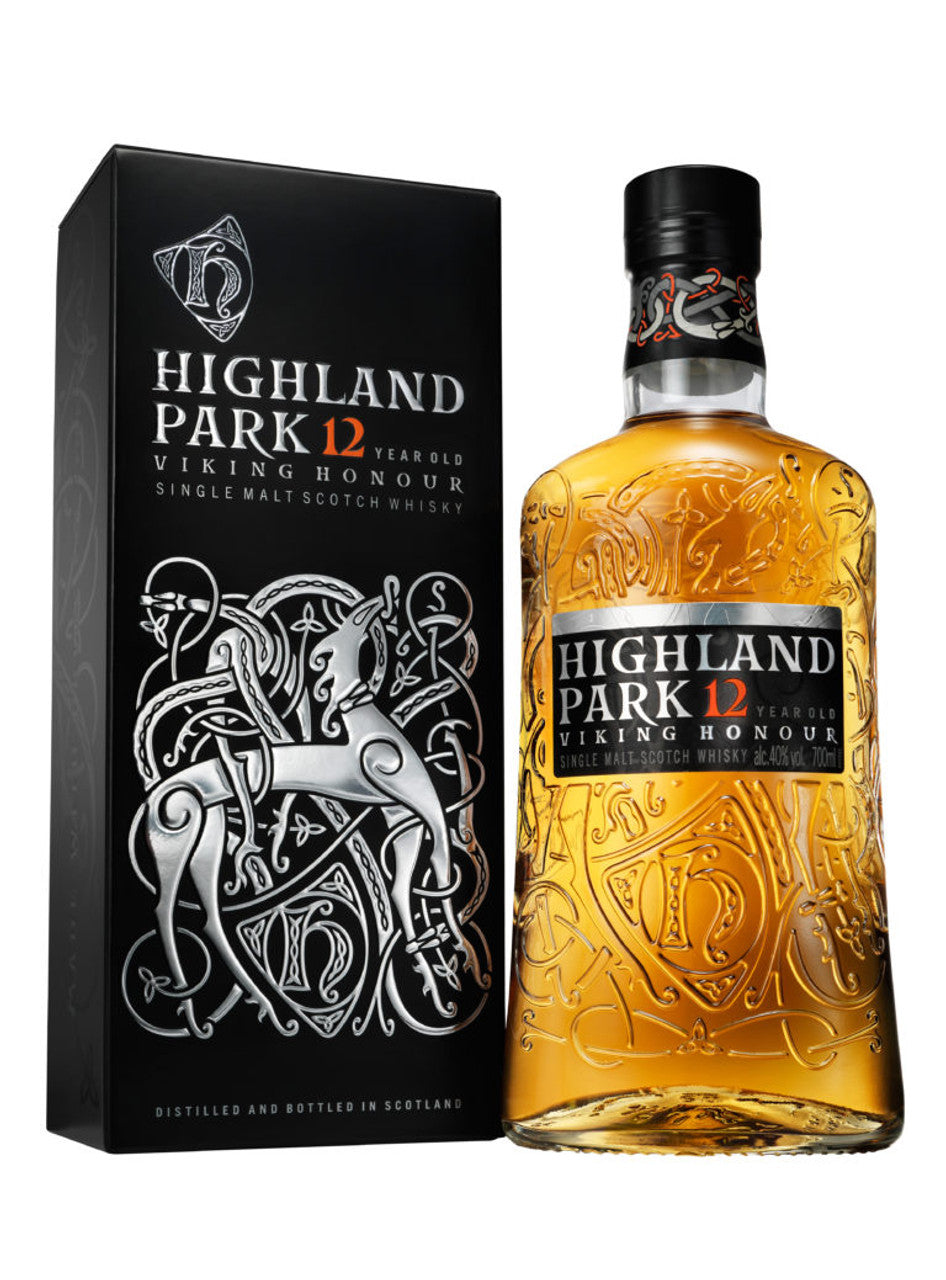 Highland Park 12 Year Old Single Malt Scotch Whisky 750ml Bottle available at Sip N Burn Liquors, premium whisky for connoisseurs.