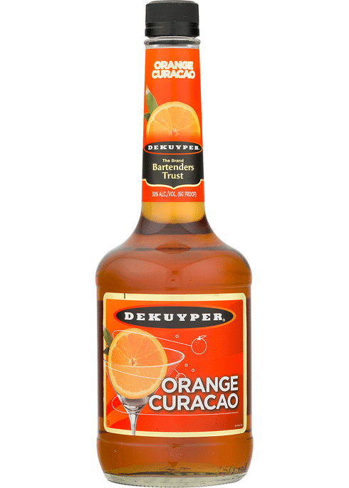 DeKuyper Orange Curacao Liqueur Citrus Triple Sec 750ml Bottle available at Sip N Burn Liquors, perfect for cocktails and mixed drinks.