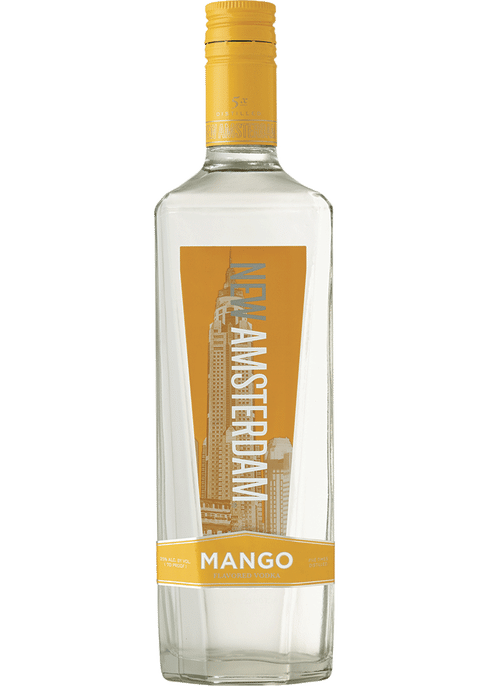 New Amsterdam Mango Vodka 375 ML bottle available at Sip N Burn Liquors, premium infused vodka for refreshing cocktails and drinks.