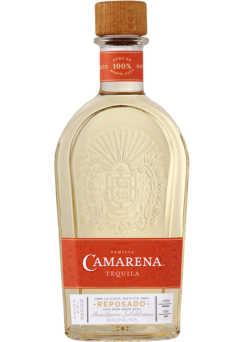 Familia Camarena Reposado Tequila bottle displayed against a stylish background, available at Sip N Burn Liquors.