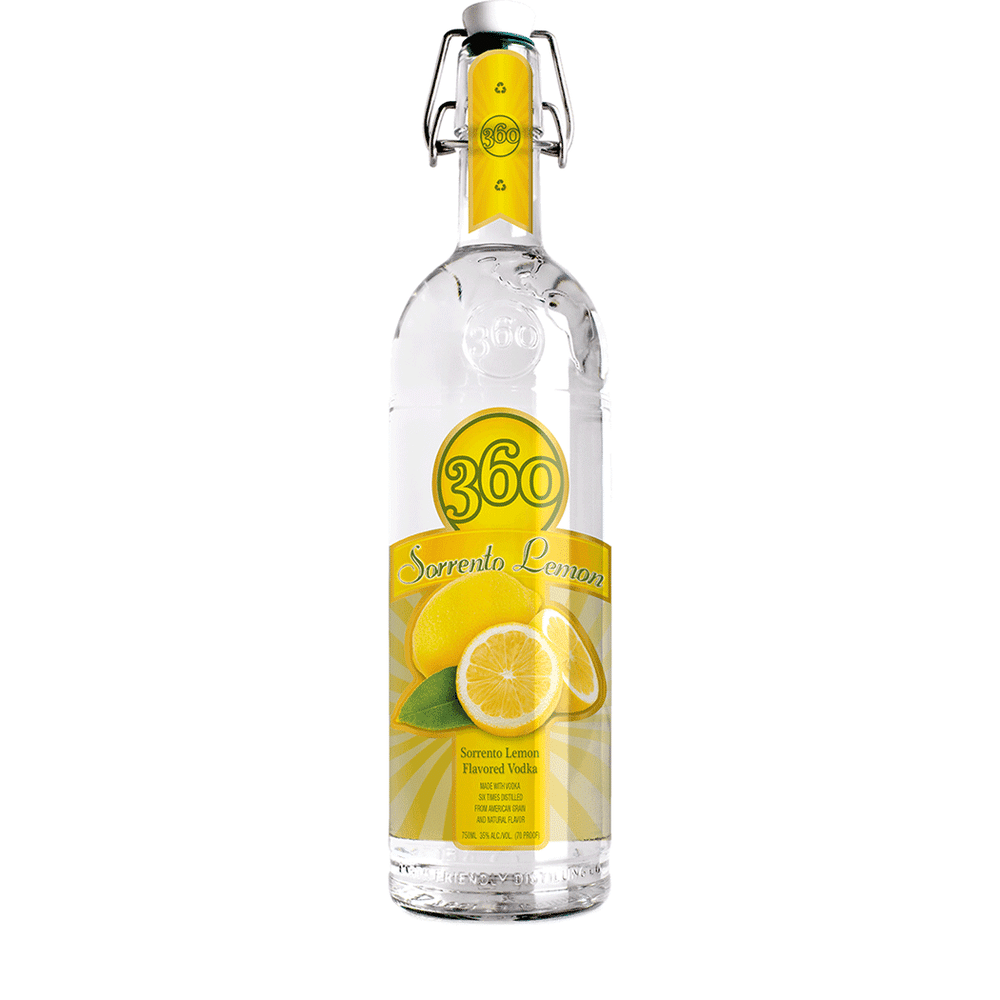 360 Vodka 360 Sorrento Lemon Vodka 750ml Bottle from Sip N Burn Liquors - Premium lemon-flavored vodka for cocktails and mixed drinks.