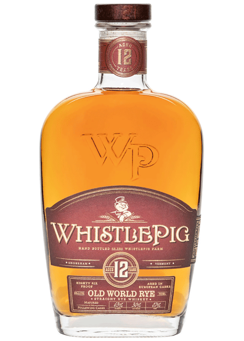 Whistle Pig 12 Year Old World Straight Rye Whiskey available at Sip N Burn Liquors, premium craft whiskey, rich flavors, and aged perfection.