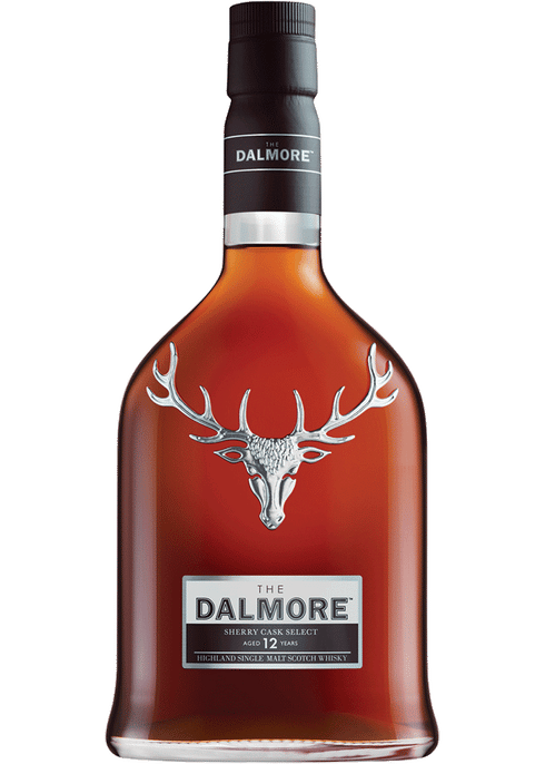 Dalmore 12 Year Sherry Cask Select Single Malt Scotch Whisky bottle available at Sip N Burn Liquors, premium aged single malt with rich flavors and notes of sherry.