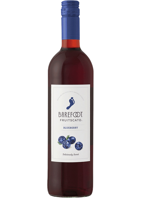 Barefoot Fruitscato Blue wine bottle from Sip N Burn Liquors, featuring a vibrant blue label and fruity design, perfect for summer sips and celebrations.