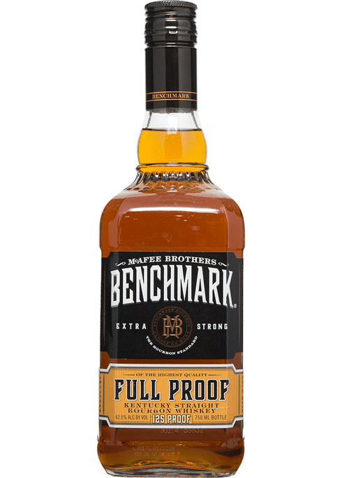 Benchmark Full Proof Bourbon 765 - Sip N Burn Liquors exclusive, premium bourbon whiskey with rich flavor and high proof, perfect for sipping or mixing.