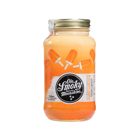 Ole Smoky Orange Shinesicle Moonshine from Sip N Burn Liquors, vibrant orange flavor, perfect for summer cocktails, crafted with quality ingredients.