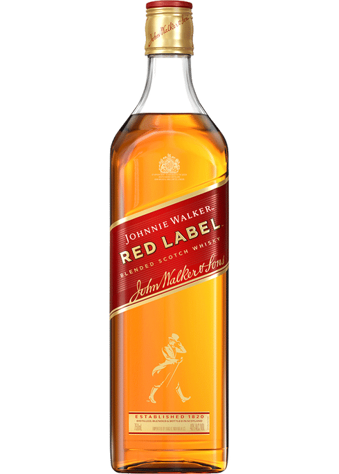 Johnnie Walker Red Label Whiskey available at Sip N Burn Liquors, premium blended Scotch whisky with a rich flavor profile.