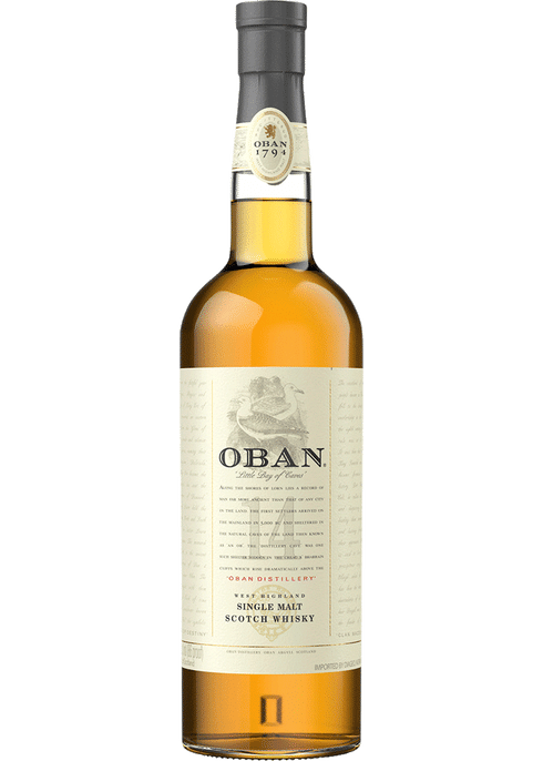 Oban 14yr Single Malt Scotch 750ml from Sip N Burn Liquors, showcasing rich amber color and elegant packaging for whisky enthusiasts.