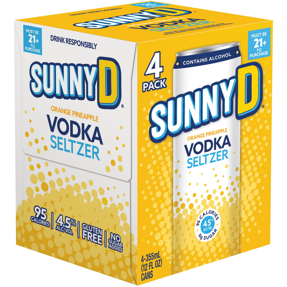 Sunny D Orange Apple 4pk from Sip N Burn Liquors - refreshing citrus flavor in convenient pack