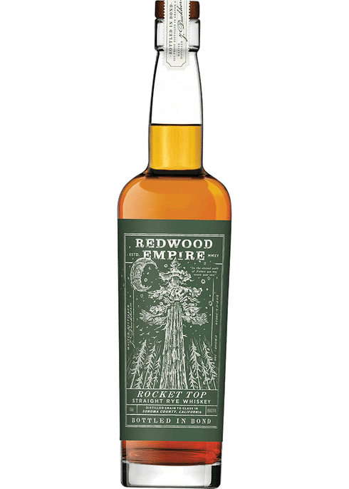 Redwood Empire Rocket Top Bottled in Bond Rye Whiskey from Sip N Burn Liquors - premium bottled rye whiskey with rich flavors and smooth finish.