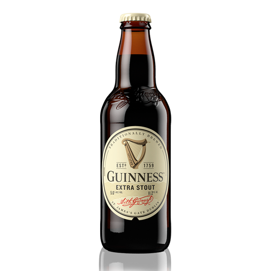 Guinness Extra Stout from Sip N Burn Liquors - Rich, dark beer with a creamy texture and roasted flavor.