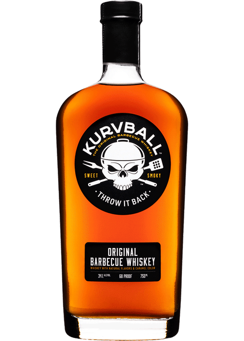 KURVBALL Original Barbecue Whiskey Flavored 750ml Bottle from Sip N Burn Liquors, perfect for enhancing your grilling experience with a unique twist on traditional whiskey.