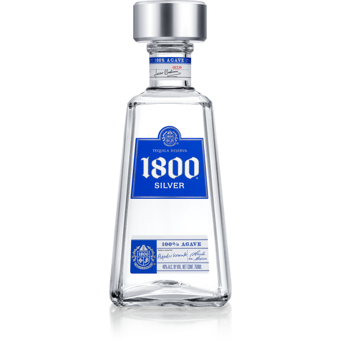 1800 Tequila Blanco Tequila Silver 375ml Bottle available at Sip N Burn Liquors, premium tequila for cocktails and sipping.