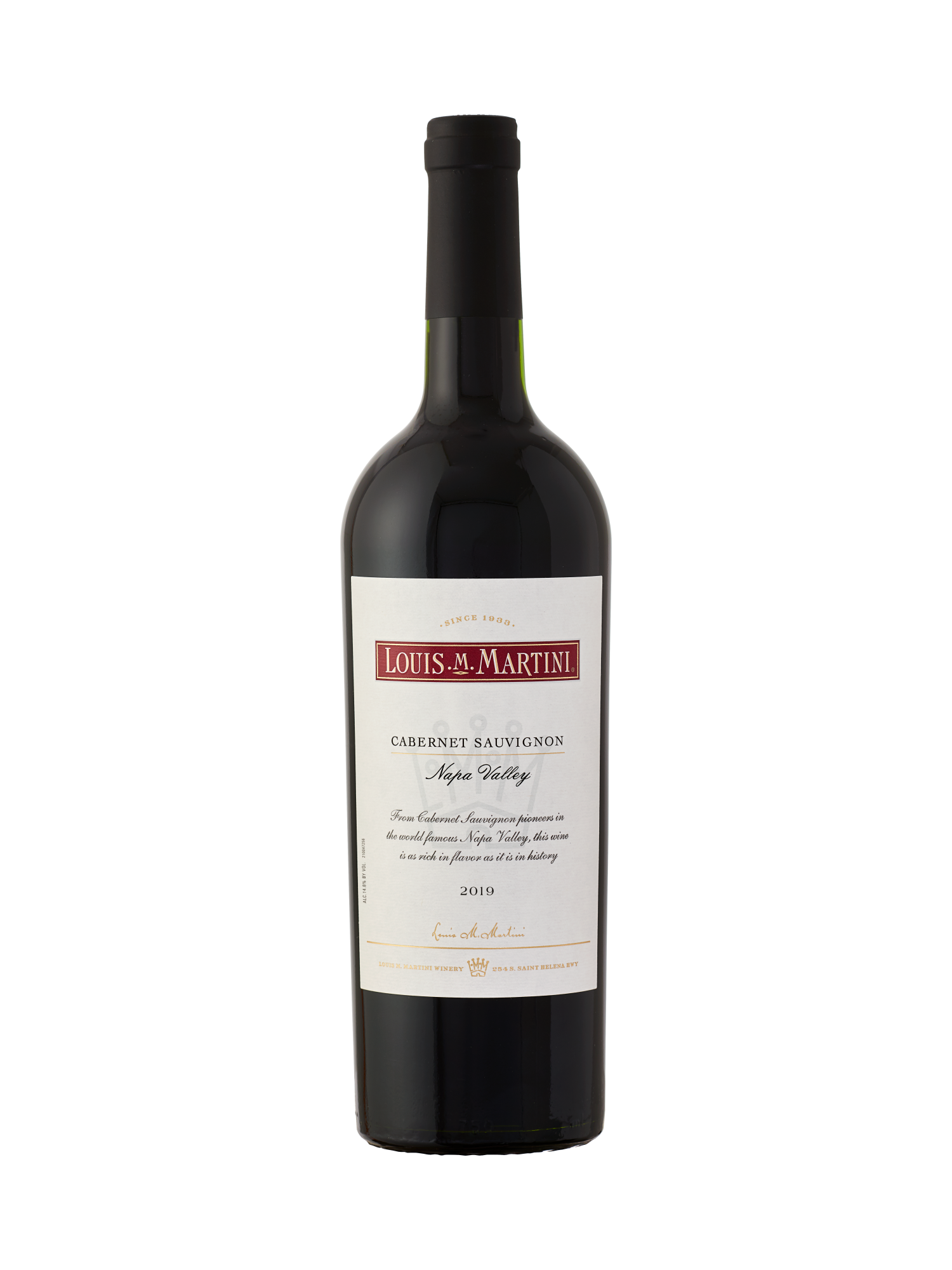 Louis M Martini Napa Cab from Sip N Burn Liquors, premium Napa Valley red wine with rich flavors and smooth finish.