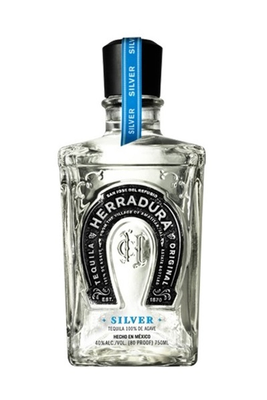 Herradura Silver Tequila 750ml bottle featuring a sleek design, perfect for sipping or mixing, available at Sip N Burn Liquors for tequila enthusiasts.