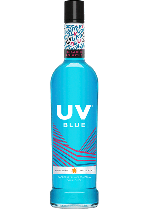 Uv Blue Vodka bottle available at Sip N Burn Liquors, featuring a vibrant blue color and sleek design, perfect for cocktails and mixers.