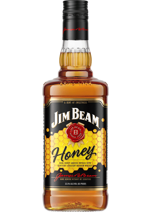 Jim Beam Honey 750ml bottle available at Sip N Burn Liquors, featuring a rich blend of bourbon and honey for a smooth, sweet taste.