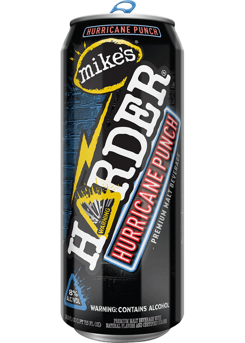 Mike's HARDER Hurricane Punch 23.5oz available at Sip N Burn Liquors - refreshing fruit punch beverage with a bold alcoholic twist.