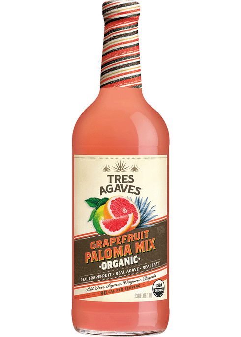 Organic Grapefruit Paloma Mix by Tres Agaves available at Sip N Burn Liquors perfect for crafting refreshing cocktails.