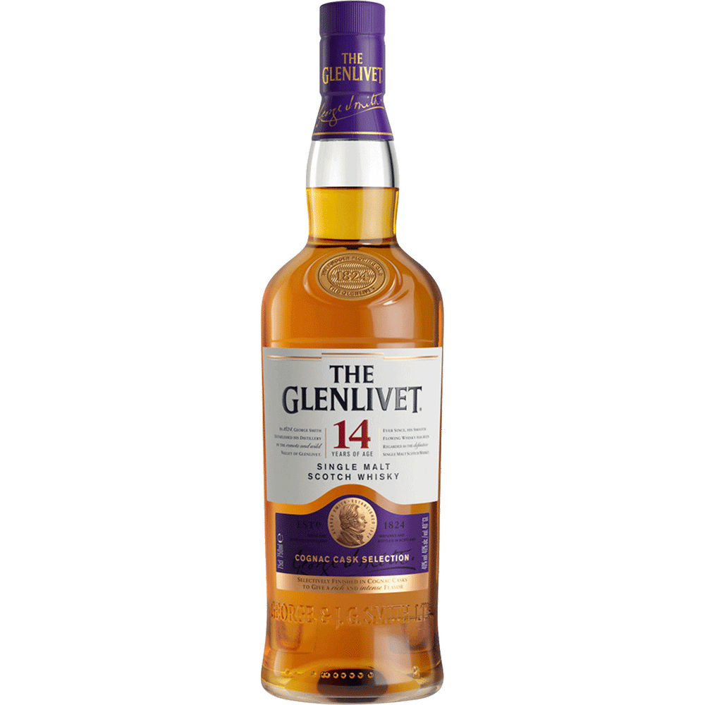 Glenlivet 14 Year Single Malt Scotch Whisky available at Sip N Burn Liquors, premium whiskey with rich flavors and smooth finish.