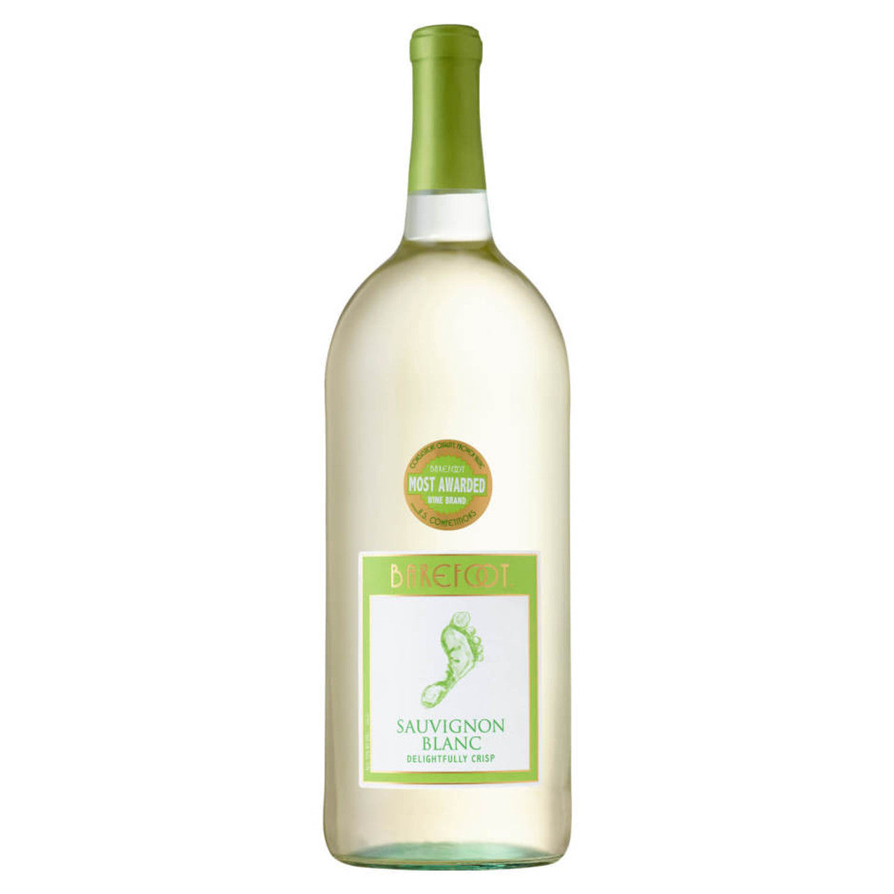 Barefoot Sauvignon Blanc from Sip N Burn Liquors - Refreshing white wine with vibrant citrus and herbal notes, perfect for any occasion.