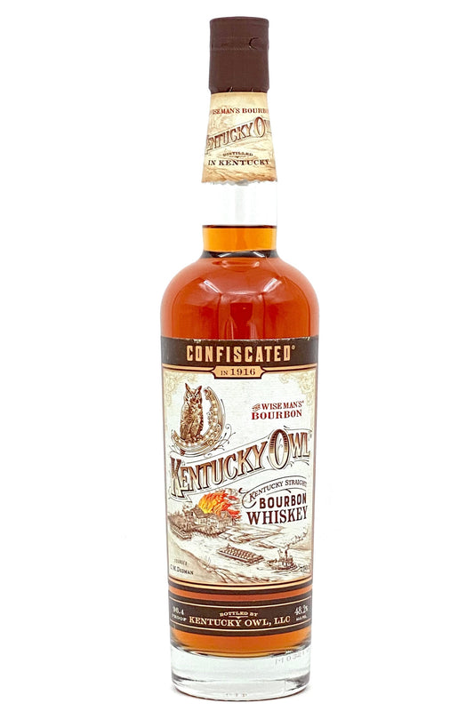 Kentucky Owl Confiscated Kentucky Straight Bourbon Whiskey available at Sip N Burn Liquors, premium aged bourbon with rich flavors and a smooth finish.