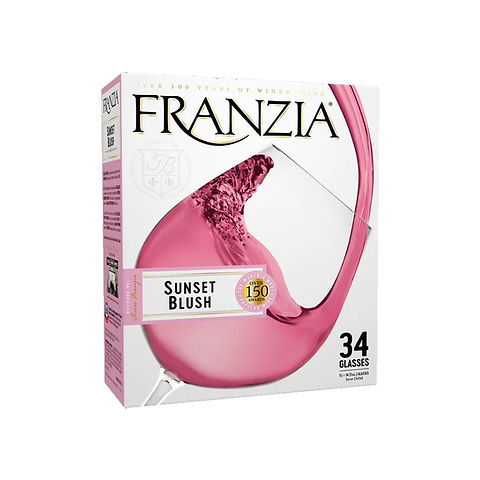 Franzia Sunset Blush Box 5L wine available at Sip N Burn Liquors, perfect for gatherings and celebrations.