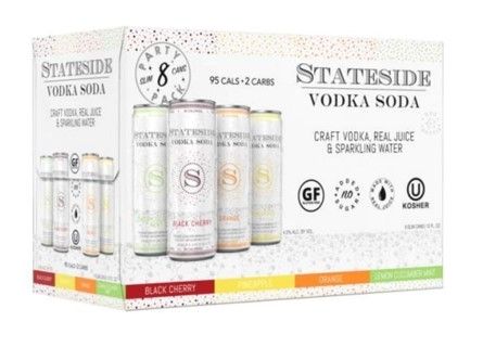 Stateside Vodka Soda Variety 12oz available at Sip N Burn Liquors, perfect for refreshing cocktails and gatherings.