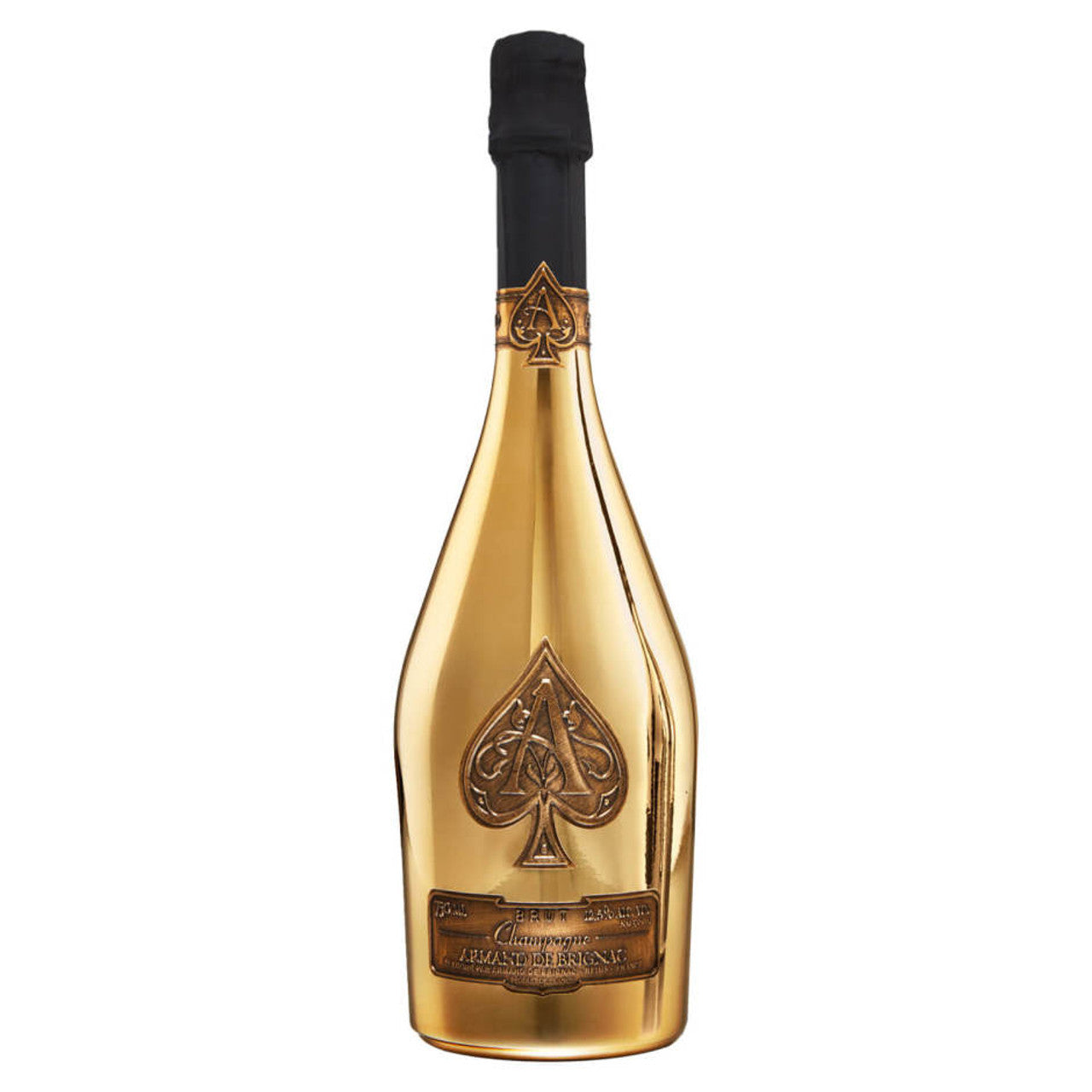 Armand De Brignac Ace of Spades Brut Gold Champagne Blend 750ml Bottle available at Sip N Burn Liquors, premium French champagne for celebrations