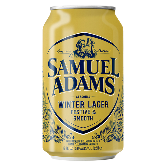 Sam Adams Winter Lager 12oz cans available at Sip N Burn Liquors, perfect for cozy winter gatherings and festive celebrations.