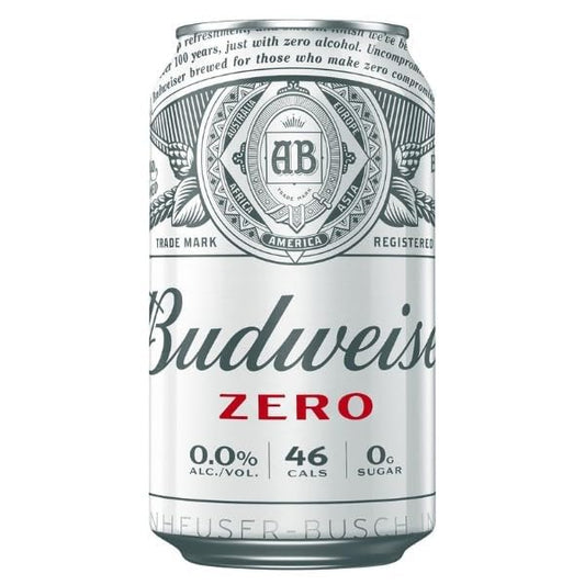 Bud NA Zero - Non-Alcoholic Beer from Sip N Burn Liquors, Refreshing and Crisp Taste, Perfect for Enjoying with Friends