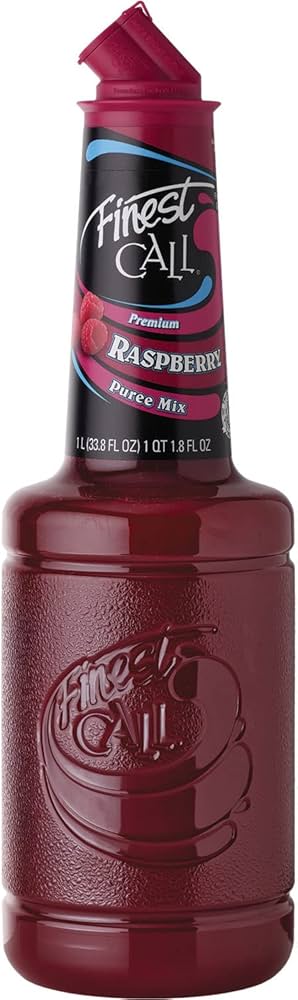 Finest Call Raspberry Puree available at Sip N Burn Liquors, perfect for cocktails and desserts.