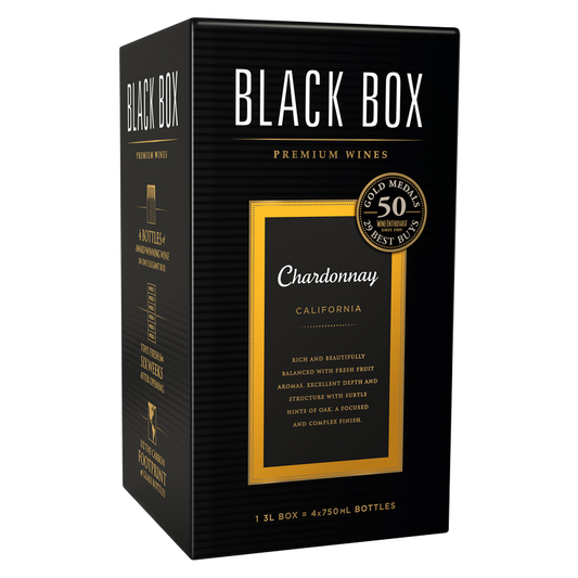 Black Box Chardonnay 3L wine box available at Sip N Burn Liquors, premium quality wine for any occasion.