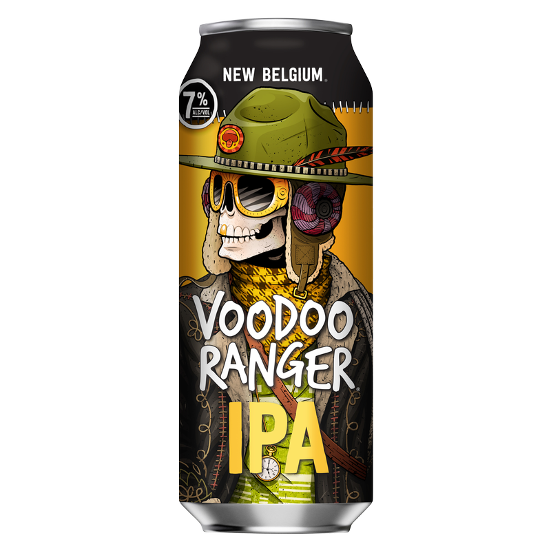 New Belgium Voodoo Ranger IPA Single 19.2oz Can 7.0% ABV available at Sip N Burn Liquors, featuring bold hops and a refreshing flavor profile.