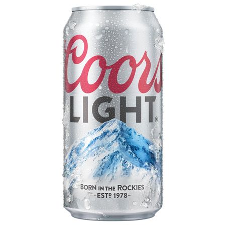 Coors Light beer from Sip N Burn Liquors, refreshing cold lager in a sleek silver can, perfect for enjoying during gatherings or relaxing evenings.