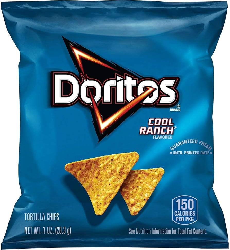 Cool Ranch Doritos snack chips available at Sip N Burn Liquors, perfect for parties and gatherings.