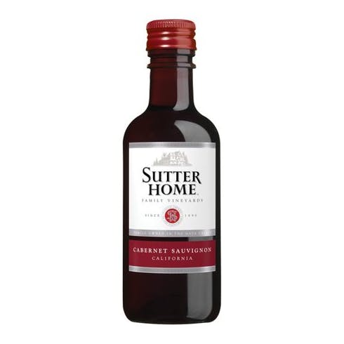 Sutter Home Cabernet Sauvignon 187ml bottle available at Sip N Burn Liquors, perfect for wine enthusiasts looking for a convenient option.