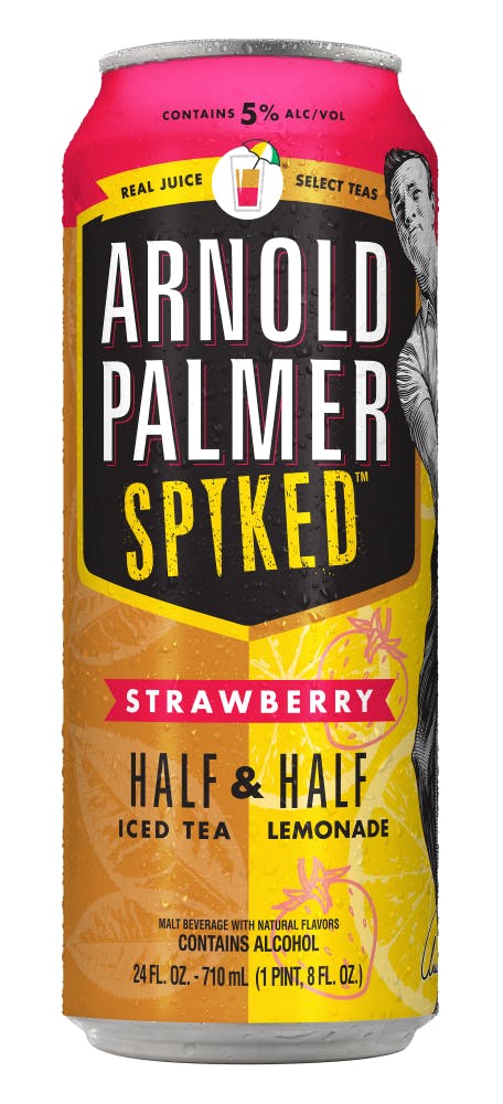 Arnold Palmer Spiked 24oz Strawberry at Sip N Burn Liquors - refreshing alcoholic beverage with a blend of iced tea and lemonade, perfect for summer gatherings.